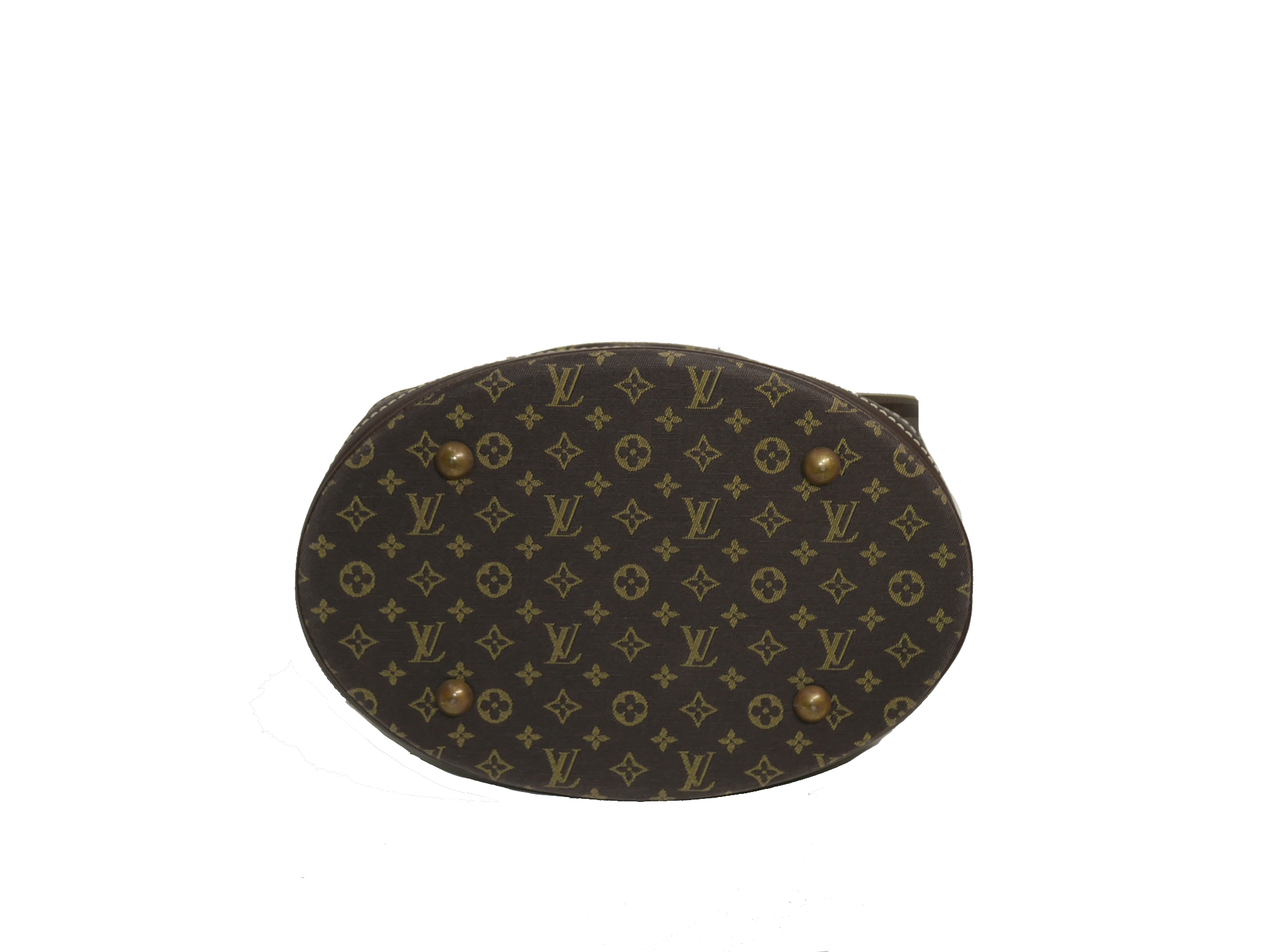 Louis Vuitton M95226 Brown Monogram Mini Lin Bucket PM Tote/ Shoulder Bag (FL0076)-34547
