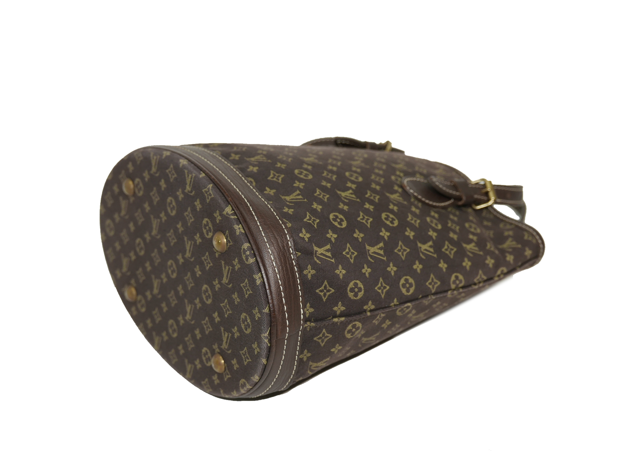 Louis Vuitton M95226 Brown Monogram Mini Lin Bucket PM Tote/ Shoulder Bag (FL0076)-34548