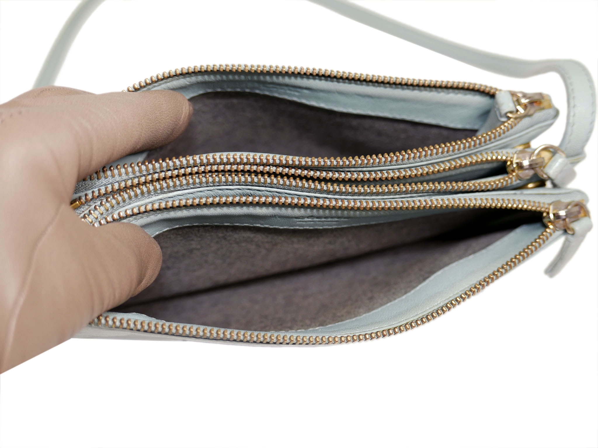 Celine Baby Blue ( Gacier) Trio Bag Small Messenger Bag -34597