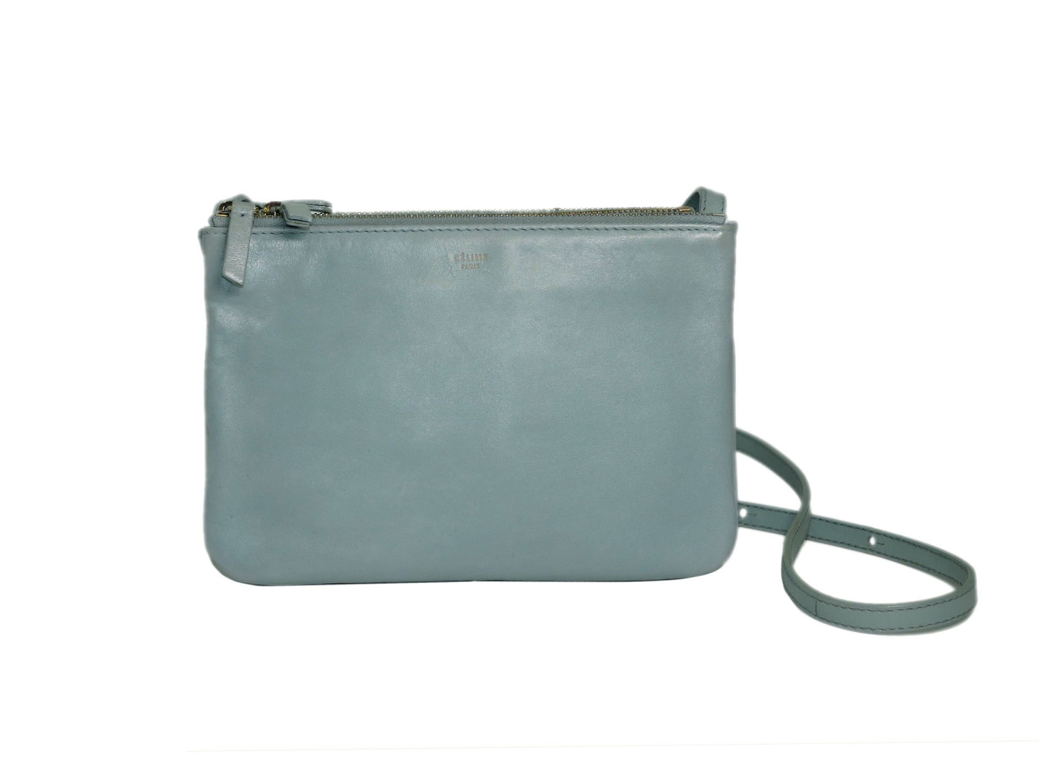 Celine Baby Blue ( Gacier) Trio Bag Small Messenger Bag -0