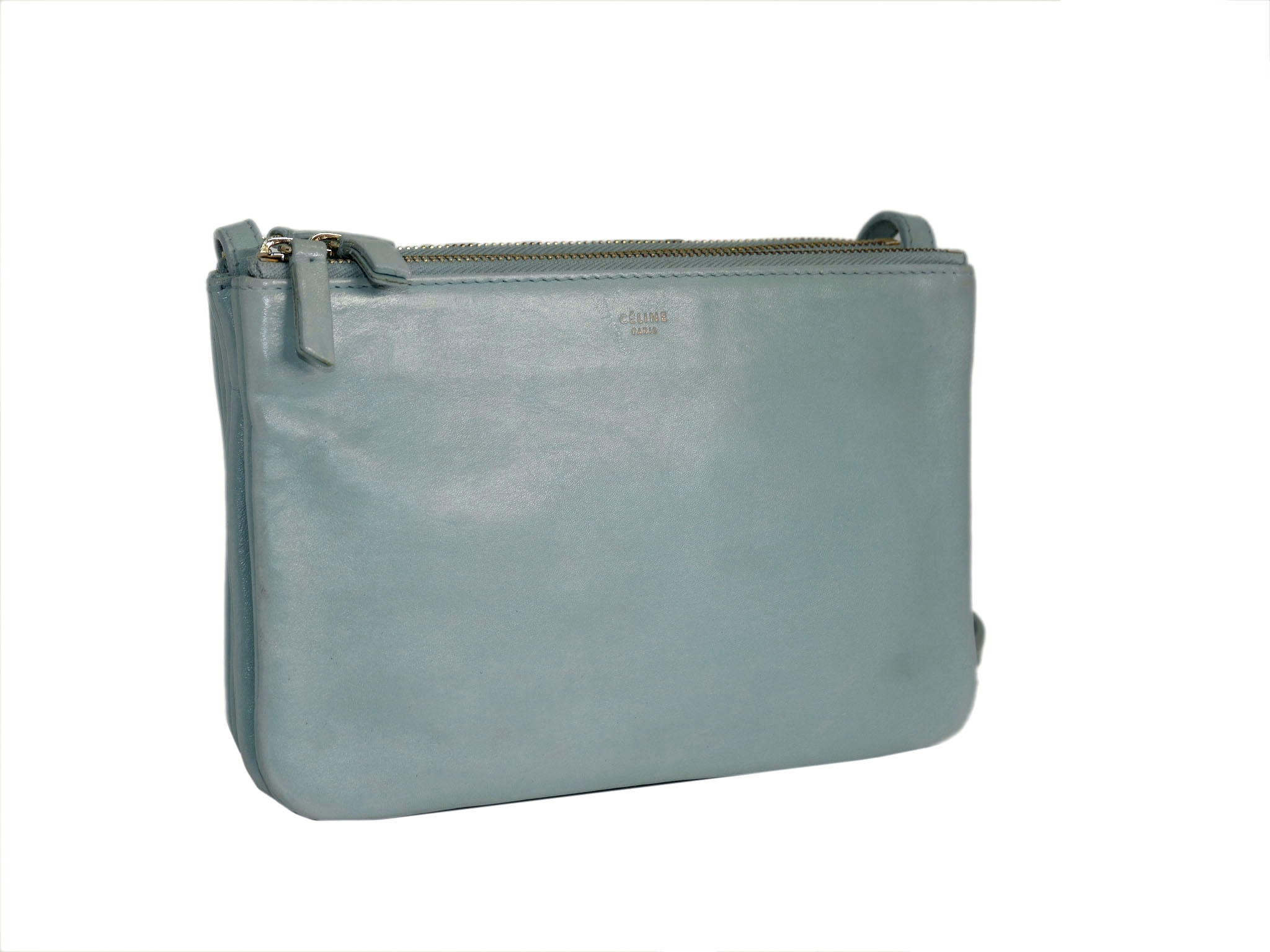 Celine Baby Blue ( Gacier) Trio Bag Small Messenger Bag -34593
