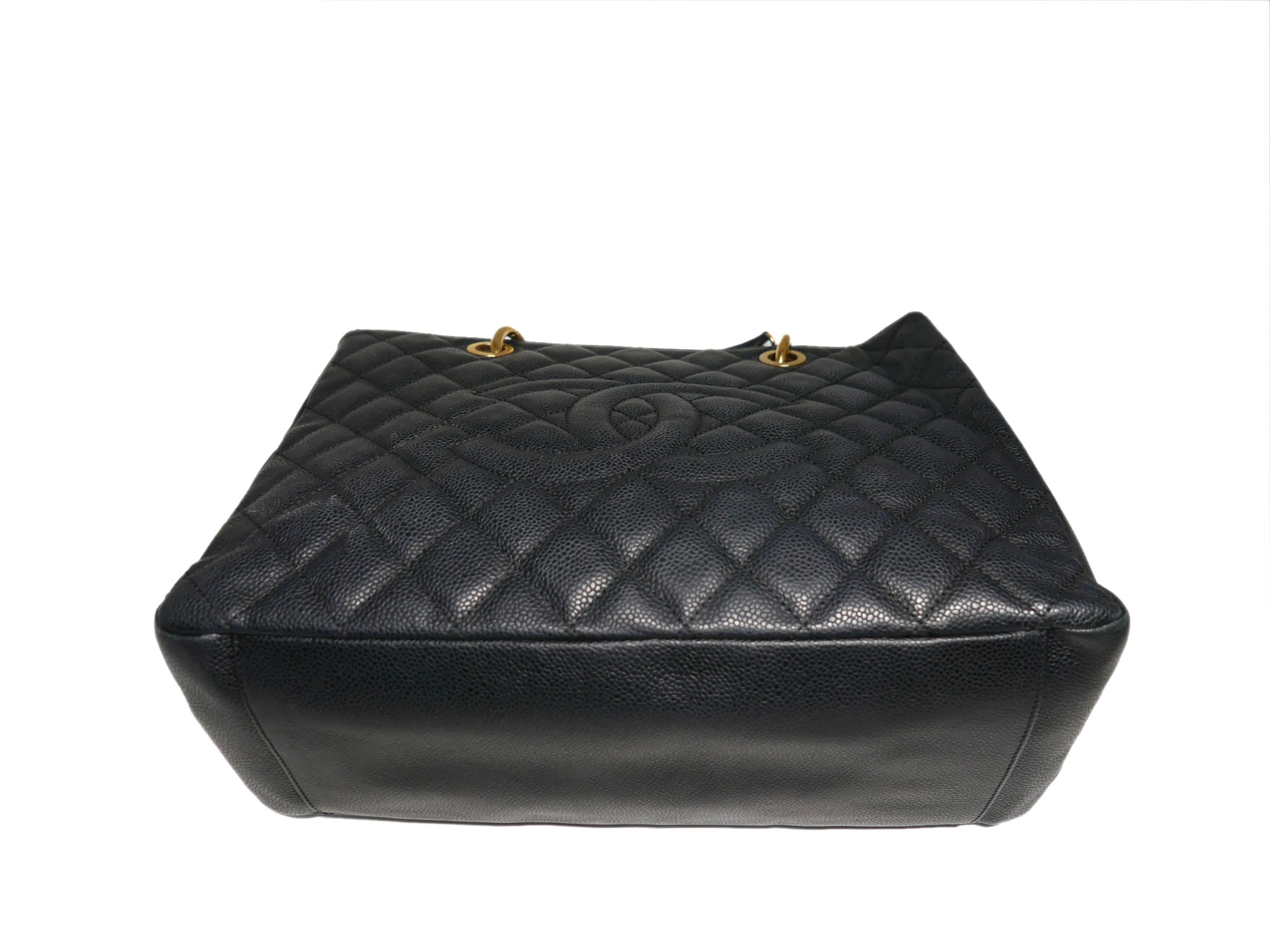 Chanel 16038728 Black Caviar Grand Shopping Tote Gold Hardware-34694