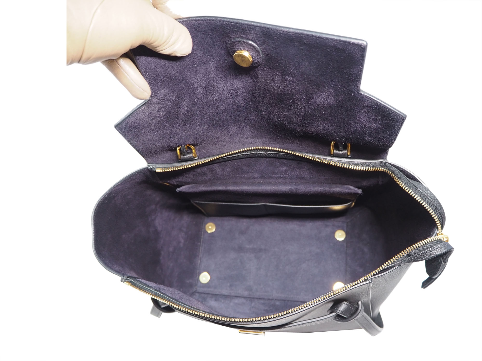 Celine Mini Belt bag in Grained Calfskin, Black -34666