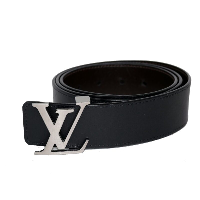 Louis Vuitton M9887S LV Initiales 40MM/ 100cm Dark Brown/ Black Reversible Belt -0