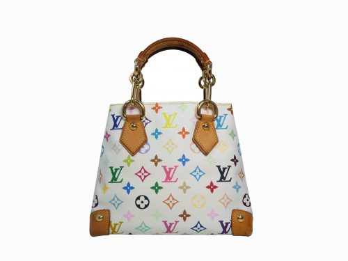 Louis Vuitton M40047 Monogram Multicolor White Audra Tote Handbag-0