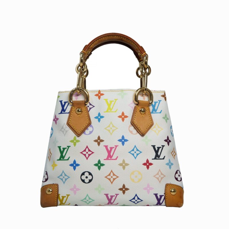 Louis Vuitton M40047 Monogram Multicolor White Audra Tote Handbag-0