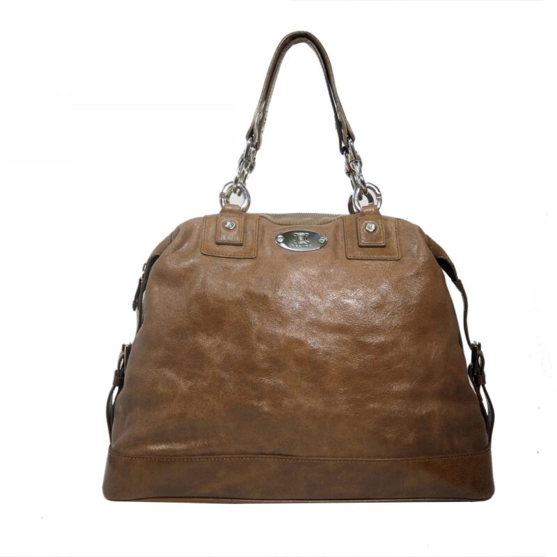 Celine Brown Aged Glazed Boston Large Tote-0