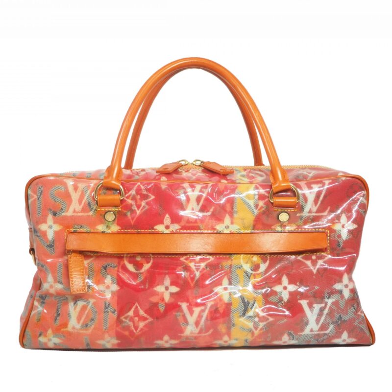 Louis Vuitton Richard Prince Limited Edition Le Rose / Orange Defile Denim Pulp Weekender / Travel Bag (MI0068)-0