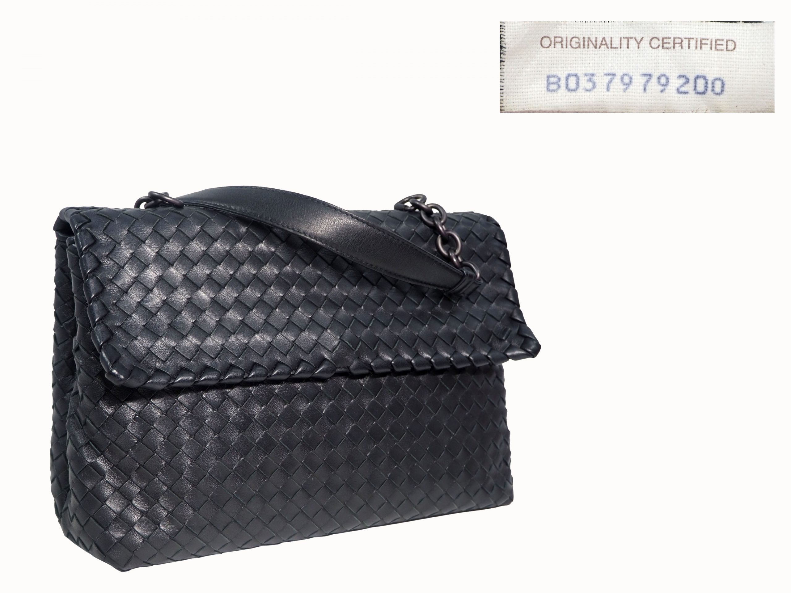 Bottega Veneta Black Woven Flip-over Flap With Magnetic Snap Shoulder Bag-35591
