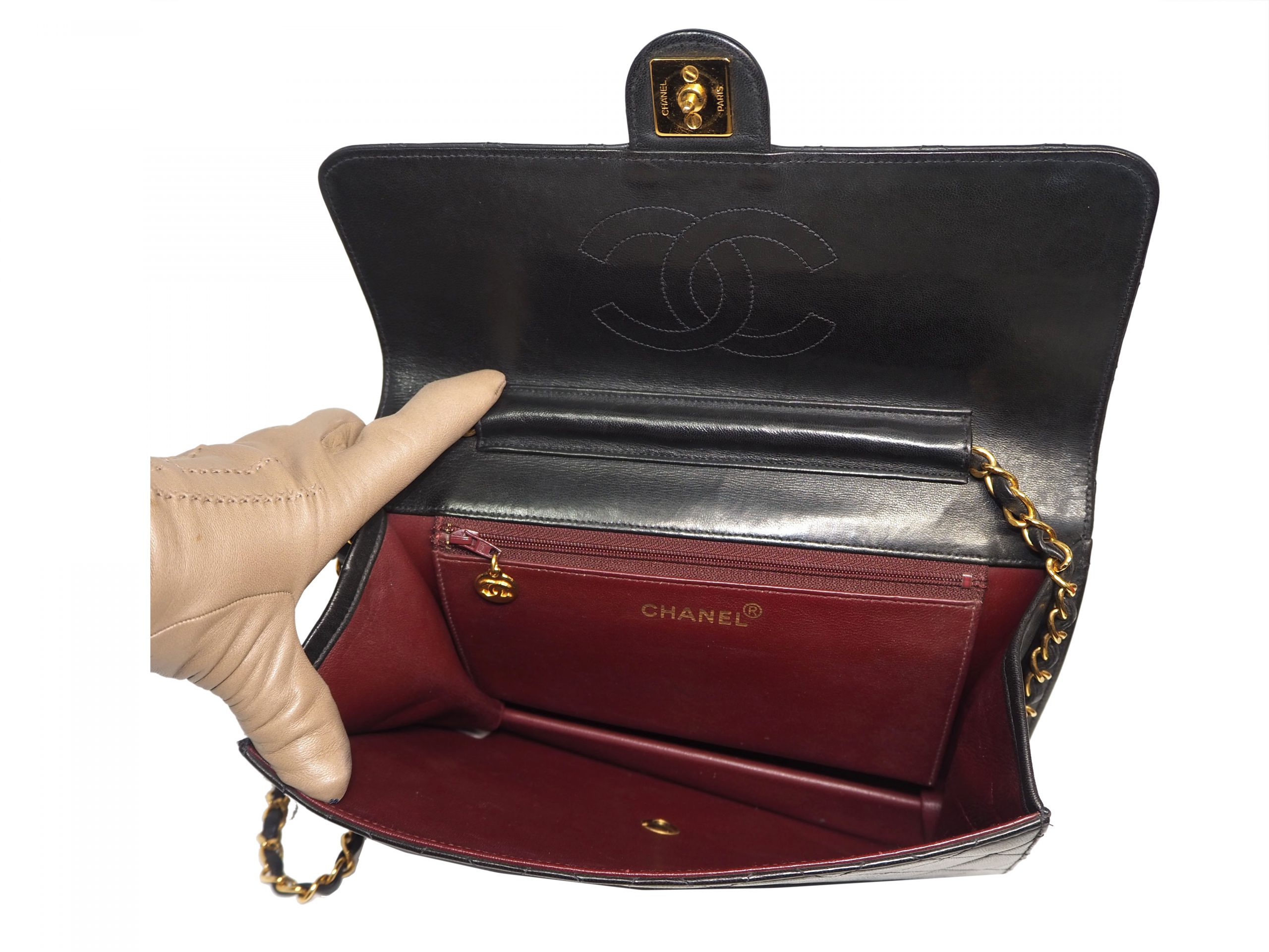 Chanel 5139554 Vintage Black Quilted Lambskin Flap Bag-35778