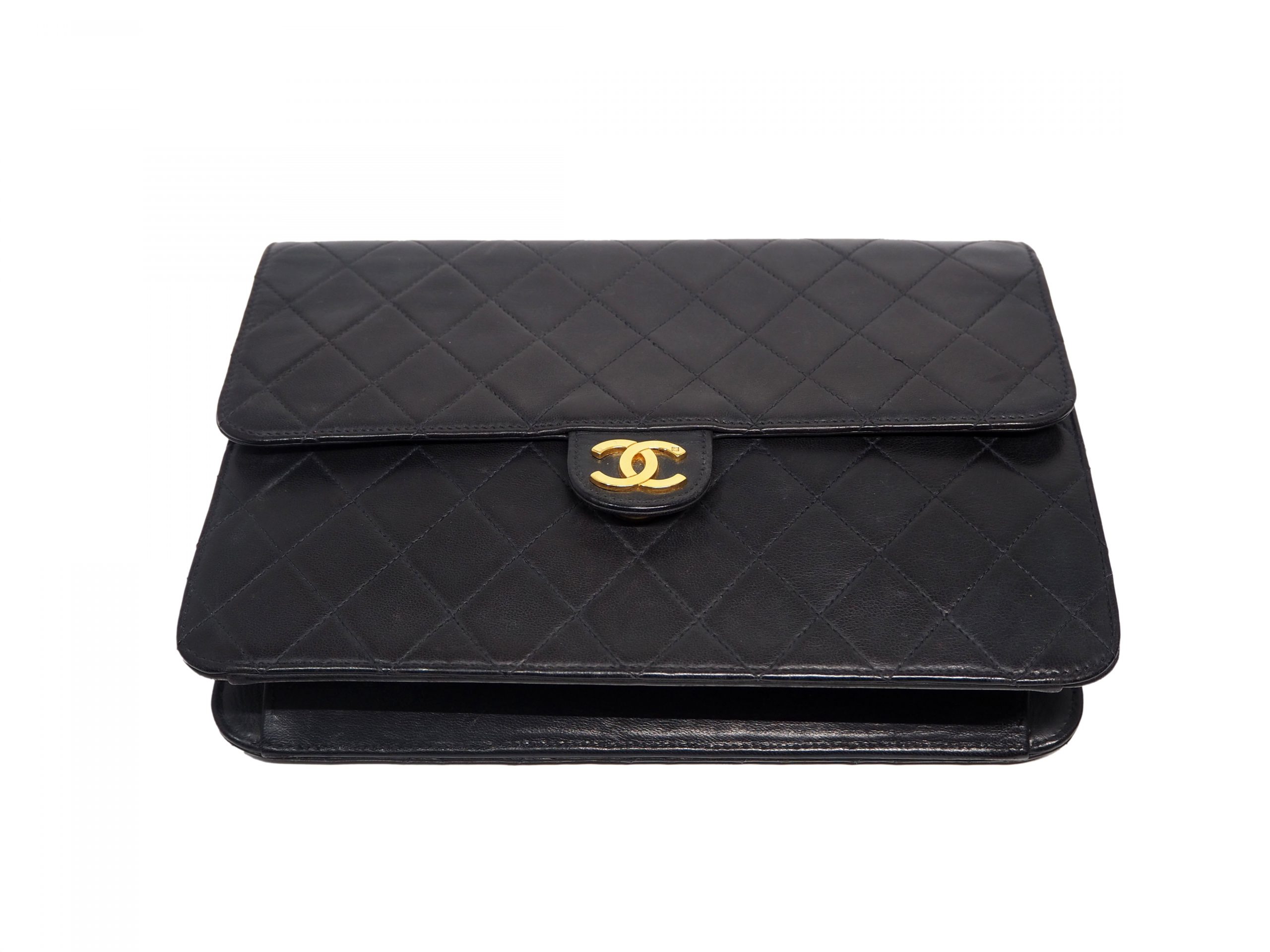 Chanel 5139554 Vintage Black Quilted Lambskin Flap Bag-35782