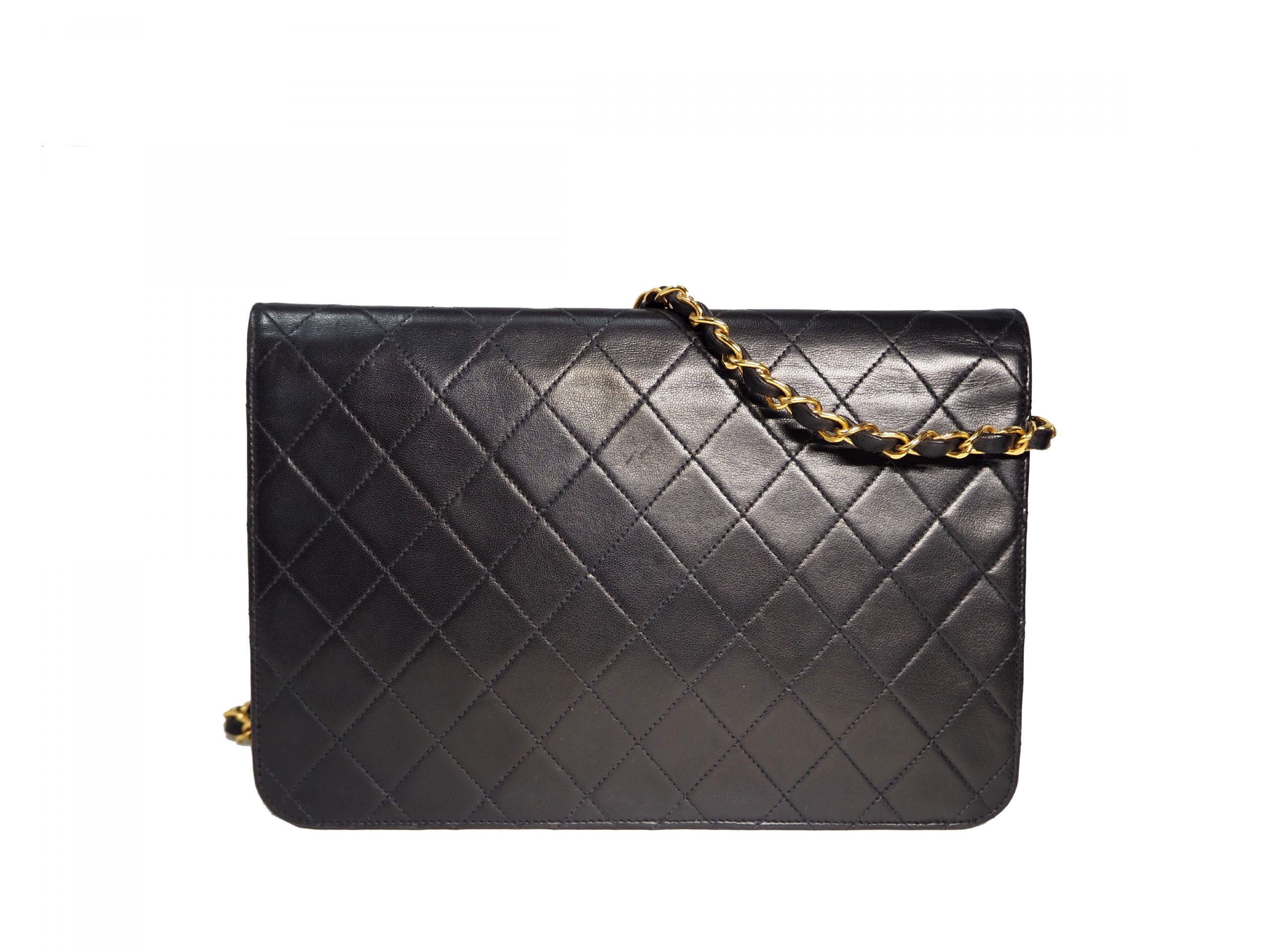 Chanel 5139554 Vintage Black Quilted Lambskin Flap Bag-35784