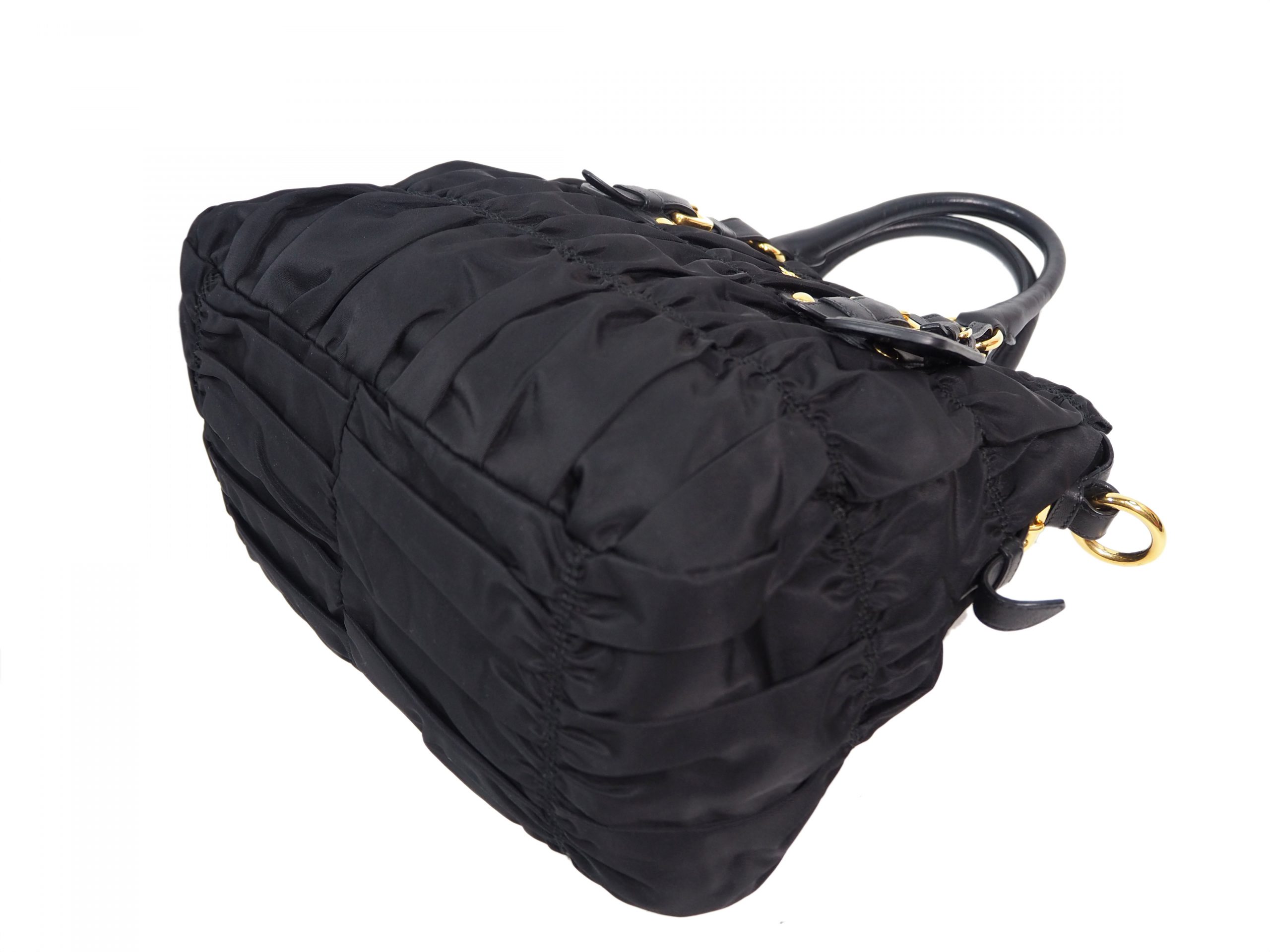 Prada BN1789 Black Tessuto Gaufre Large 2-Way Shopping Tote-35931