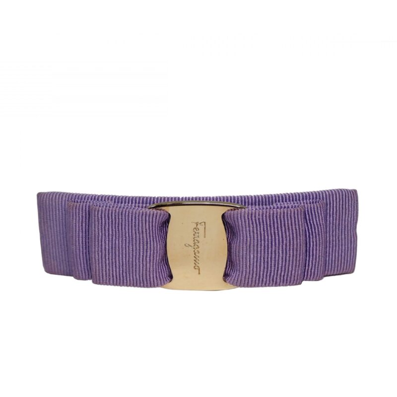 Ferragamo Signature Classic Purple Vara bow Hair Clip -0
