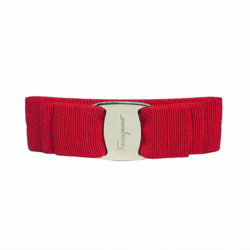 Ferragamo Signature Classic Red Vara bow Hair Clip -0