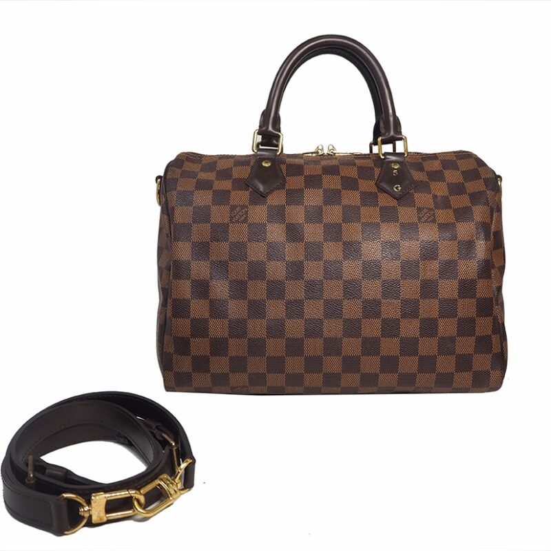 Louis Vuitton N41367 Damier Canvas Speedy 30 Bandouliere (MB3174)-0