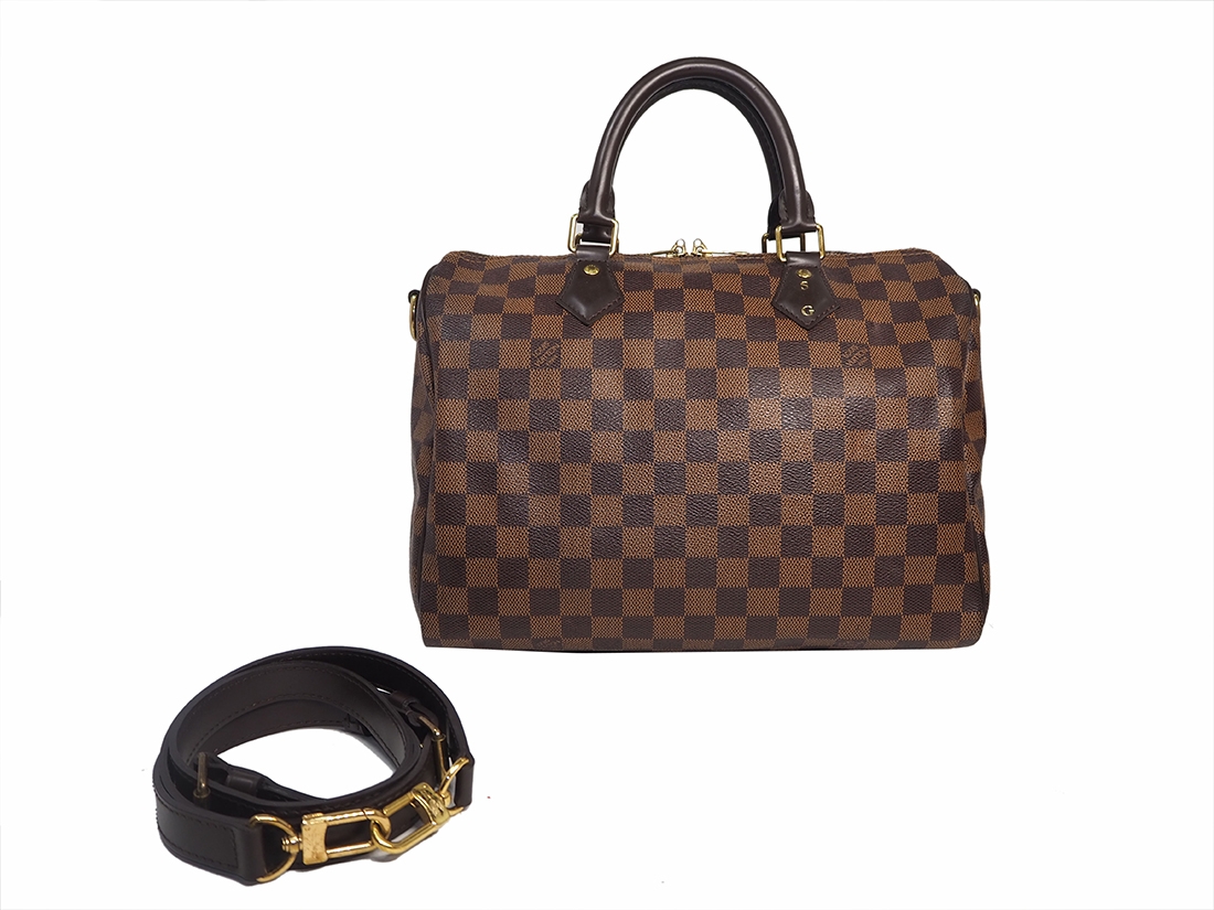 Louis Vuitton N41367 Damier Canvas Speedy 30 Bandouliere (MB3174)-0