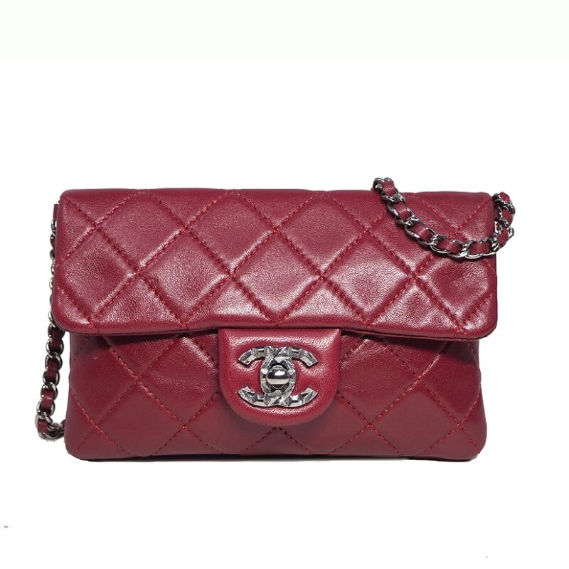 Chanel 17194047 Dark Red 12A A65877Y Mini Flap Shoulder/ Cross Body Bag-0