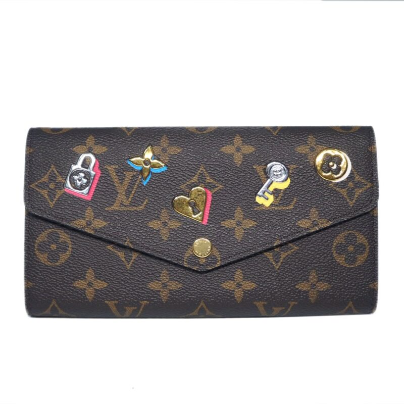 Louis Vuitton M64117 Love Lock Collection in Monogram Sarah Wallet -0