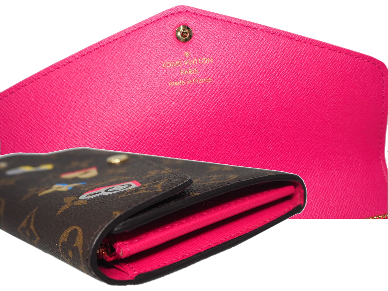 Louis Vuitton M64117 Love Lock Collection in Monogram Sarah Wallet -36219