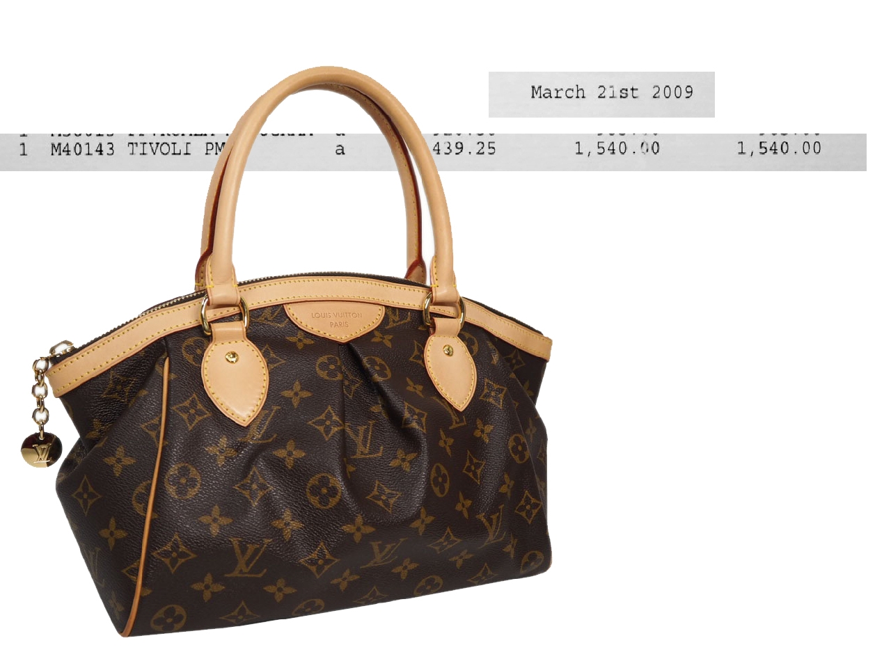Louis Vuitton Monogram Canvas M40143 Tivoli PM Tote Bag (VI0099)-36402