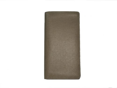 Louis Vuitton M32807 Beige Taiga Leather Portefeuille Bi-fold Brazza Wallet -0