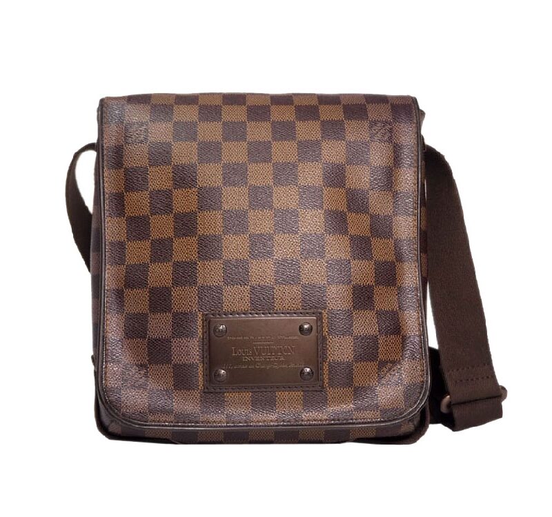 Louis Vuitton N51210 Damier Canvas Brooklyn PM Messenger Bag (SR1121)-0