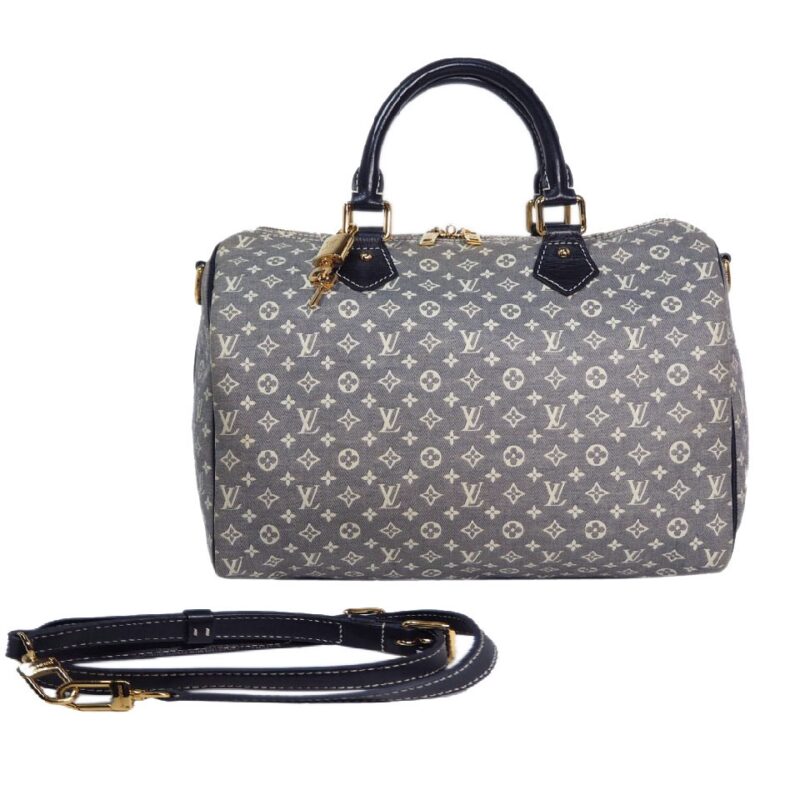 Louis Vuitton M56703 Monogram Idylle Grey/ Blue Speedy Bandouliere 30 (MB1141)-0