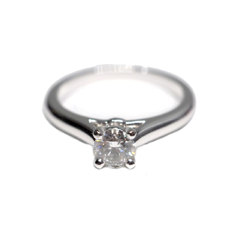 Cartier 1895 Solitaire Ring 950 White Gold, Diamond D1-0.31-0