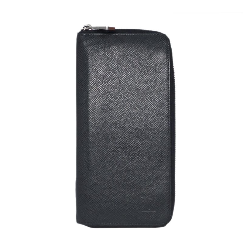 Louis Vuitton M30513 Black /Ardoise Taiga Leather zippy Organizer large zip around wallet 　-0