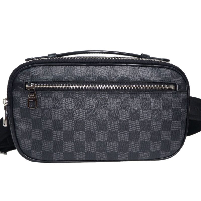 Louis Vuitton N41289 Ambler in Damier Graphite Canvas Clutch/ Shoulder Bag (MB2185)-0