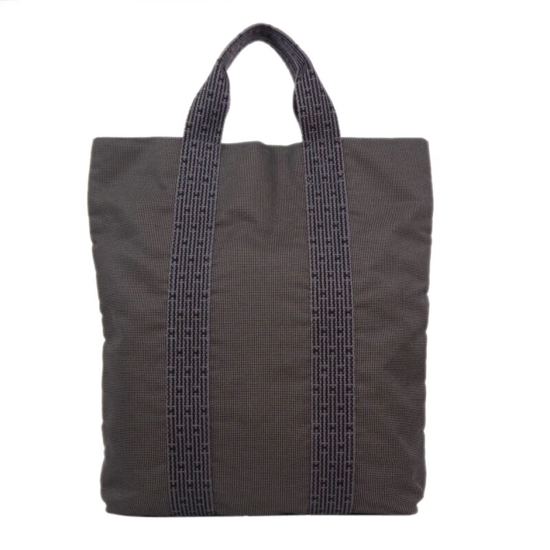 Hermes Grey/ Light Grey Fourre Tout Herline Tall MM Vertical Document / Laptop Tote -0