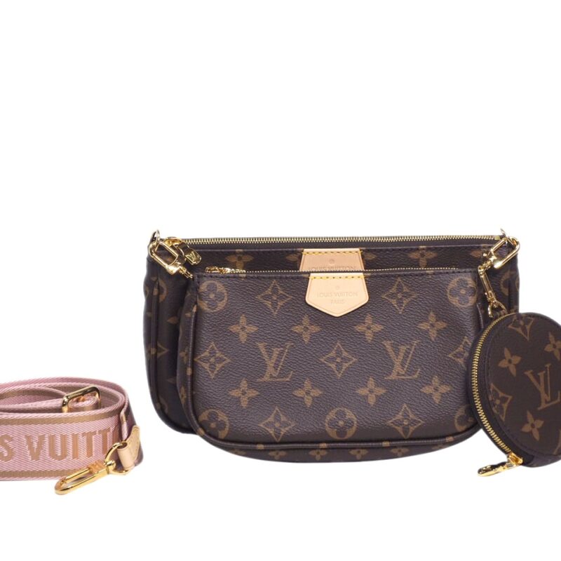 Louis Vuitton M44840 Monogram Canvas Multi- Pochette Accessories Rose Clair Cross Body Bag -0