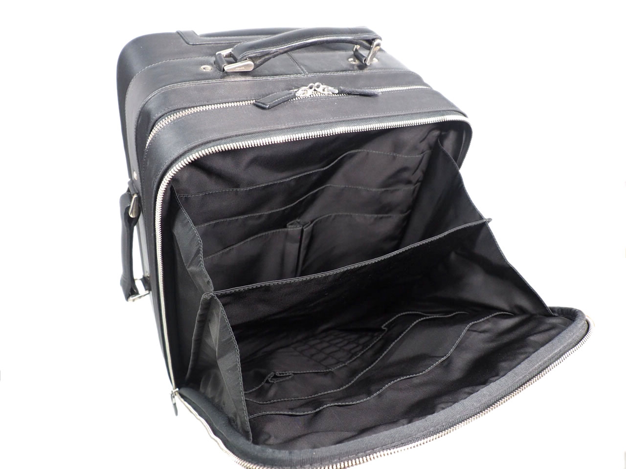 Prada 2VQ004 Nylon and Saffiano Leather 45cm Trolley Travel Luggage-37948