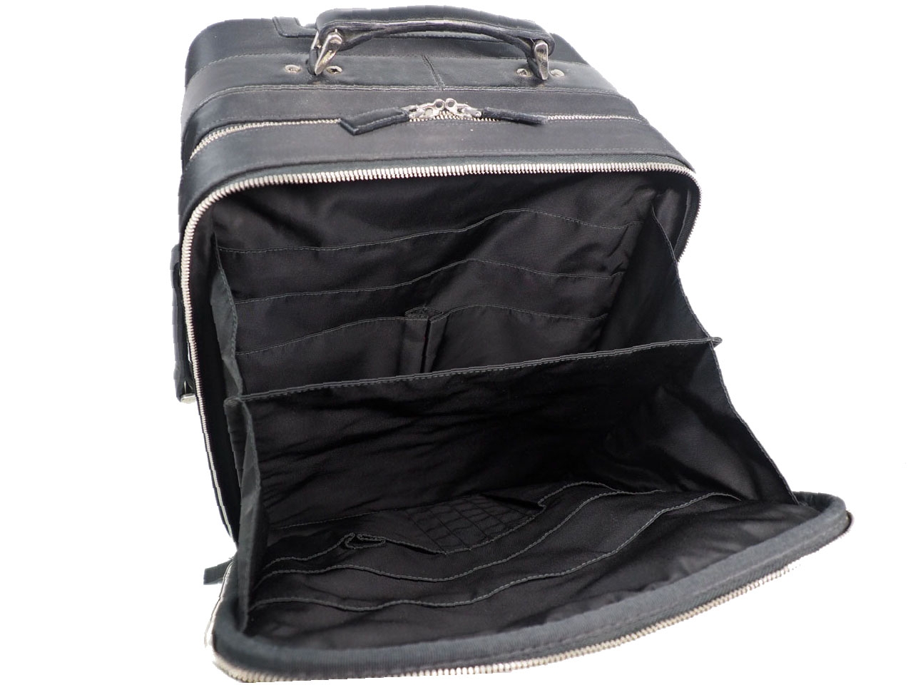 Prada 2VQ004 Nylon and Saffiano Leather 45cm Trolley Travel Luggage-37947