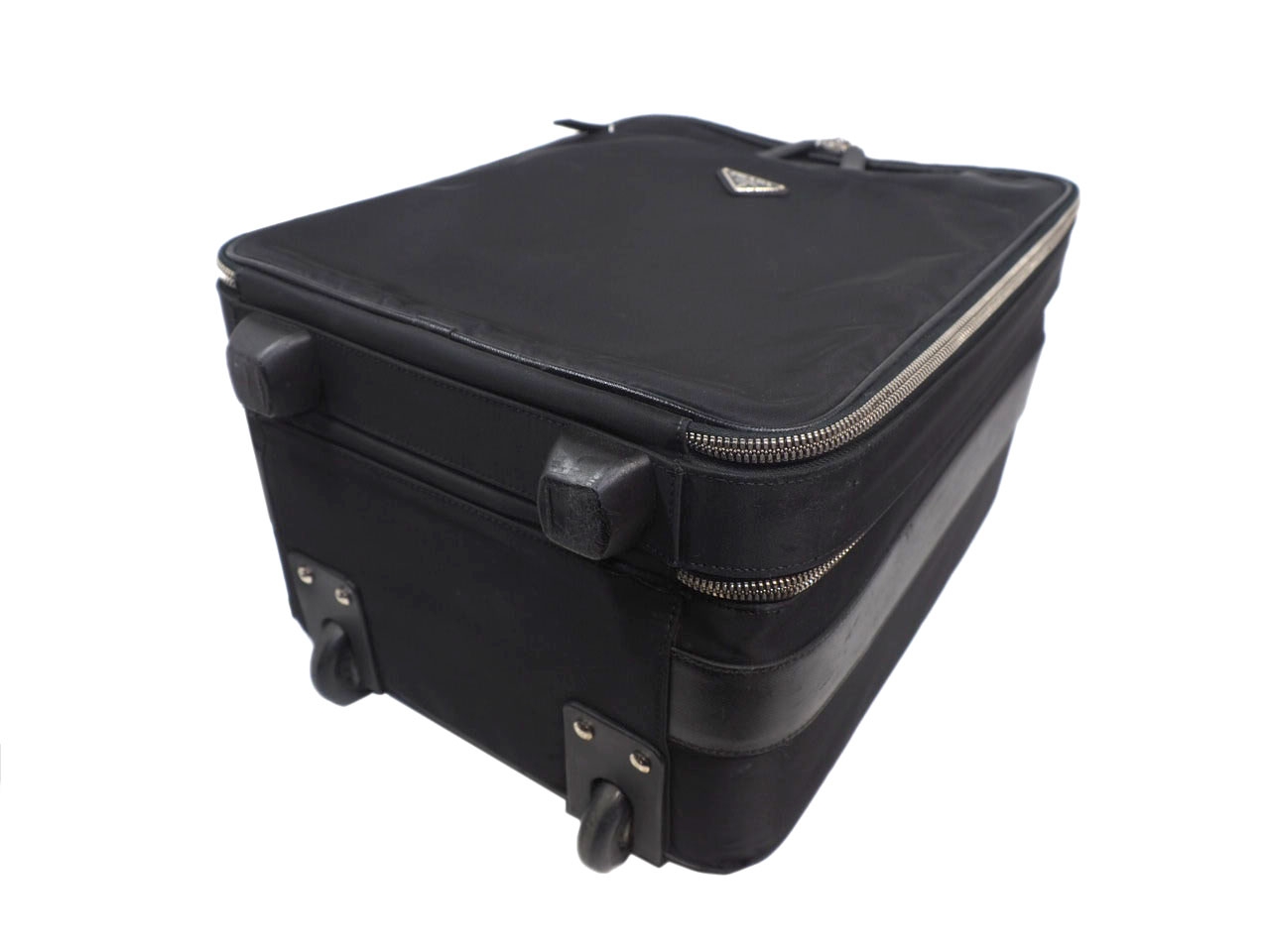Prada 2VQ004 Nylon and Saffiano Leather 45cm Trolley Travel Luggage-37944