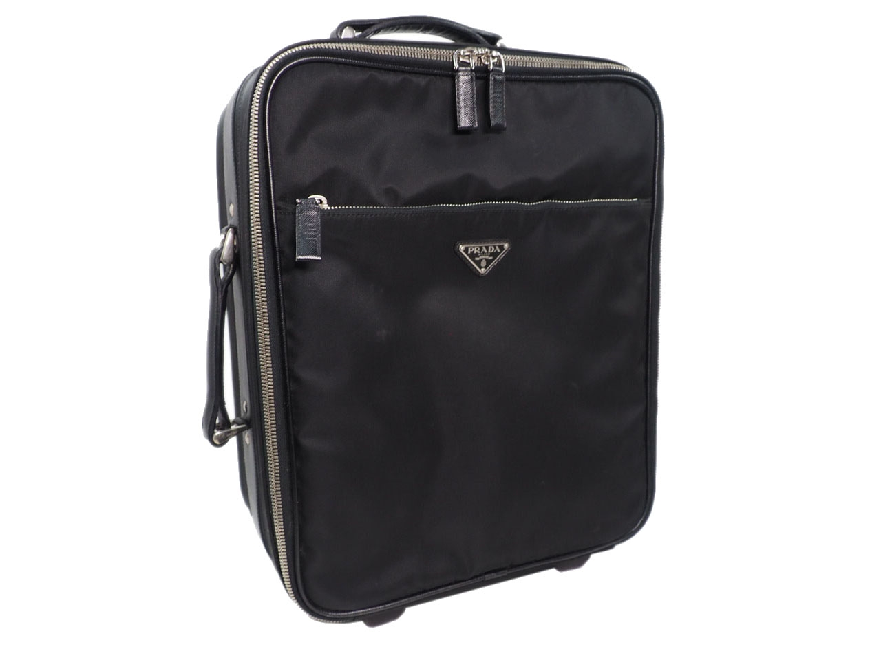 Prada 2VQ004 Nylon and Saffiano Leather 45cm Trolley Travel Luggage-37943