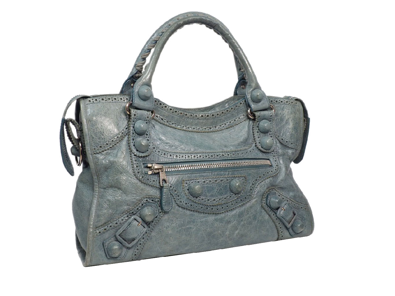 Balenciaga 204529 Blue Giant Covered City Tote Bag-38185