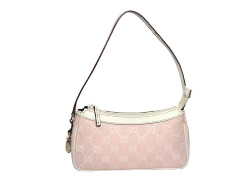 Gucci 154432 Pink GG with Signature Shoes Charm Detail Handbag-0