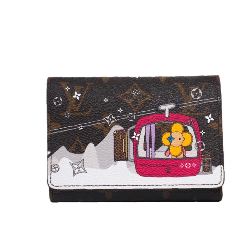 Limited Collection ! Louis Vuitton M68492 Monogram Christmas Animation Victorine Wallet-0