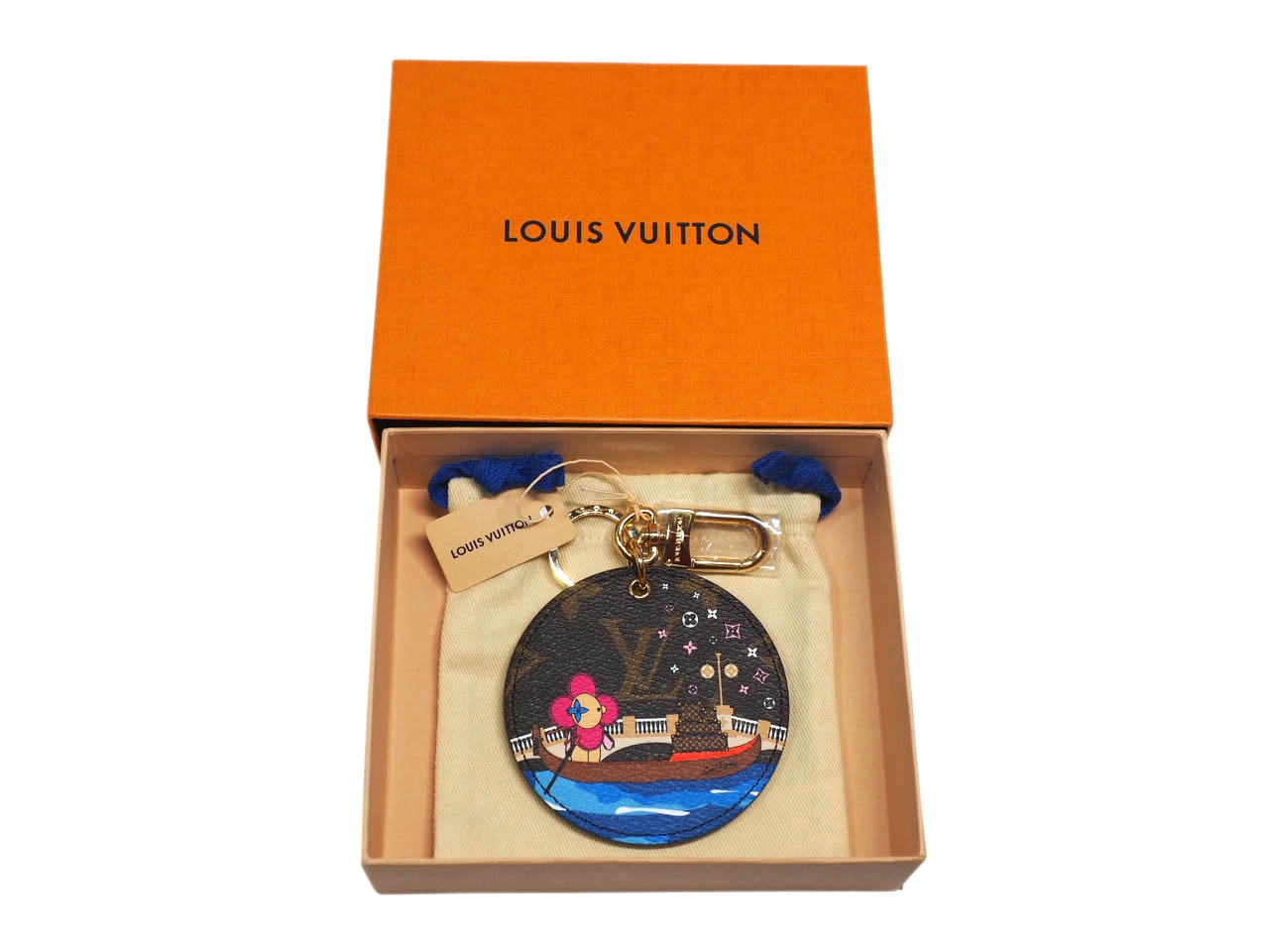 Christmas Limited Collection ! Louis Vuitton M68652 Vivienne Xmas Bag Charm and Key Holder -Venice design-38423