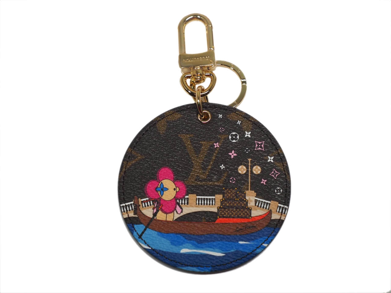 Christmas Limited Collection ! Louis Vuitton M68652 Vivienne Xmas Bag Charm and Key Holder -Venice design-0