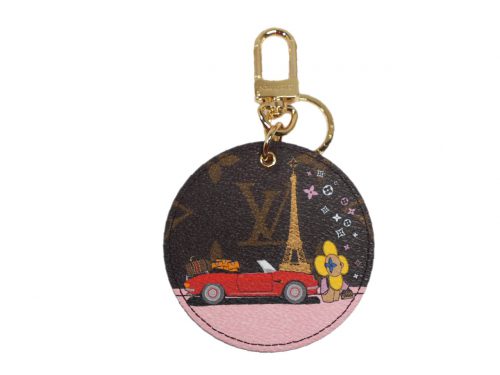 Christmas Limited Collection! Louis Vuitton M68651 Vivienne Xmas Bag Charm and Key Holder -Paris Design-0