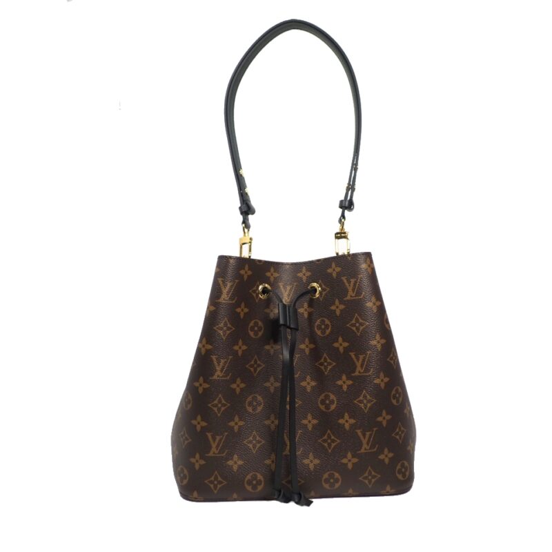 Louis Vuitton M44020 Black NEONOE MM Monogram Canvas Bucket Bag-0