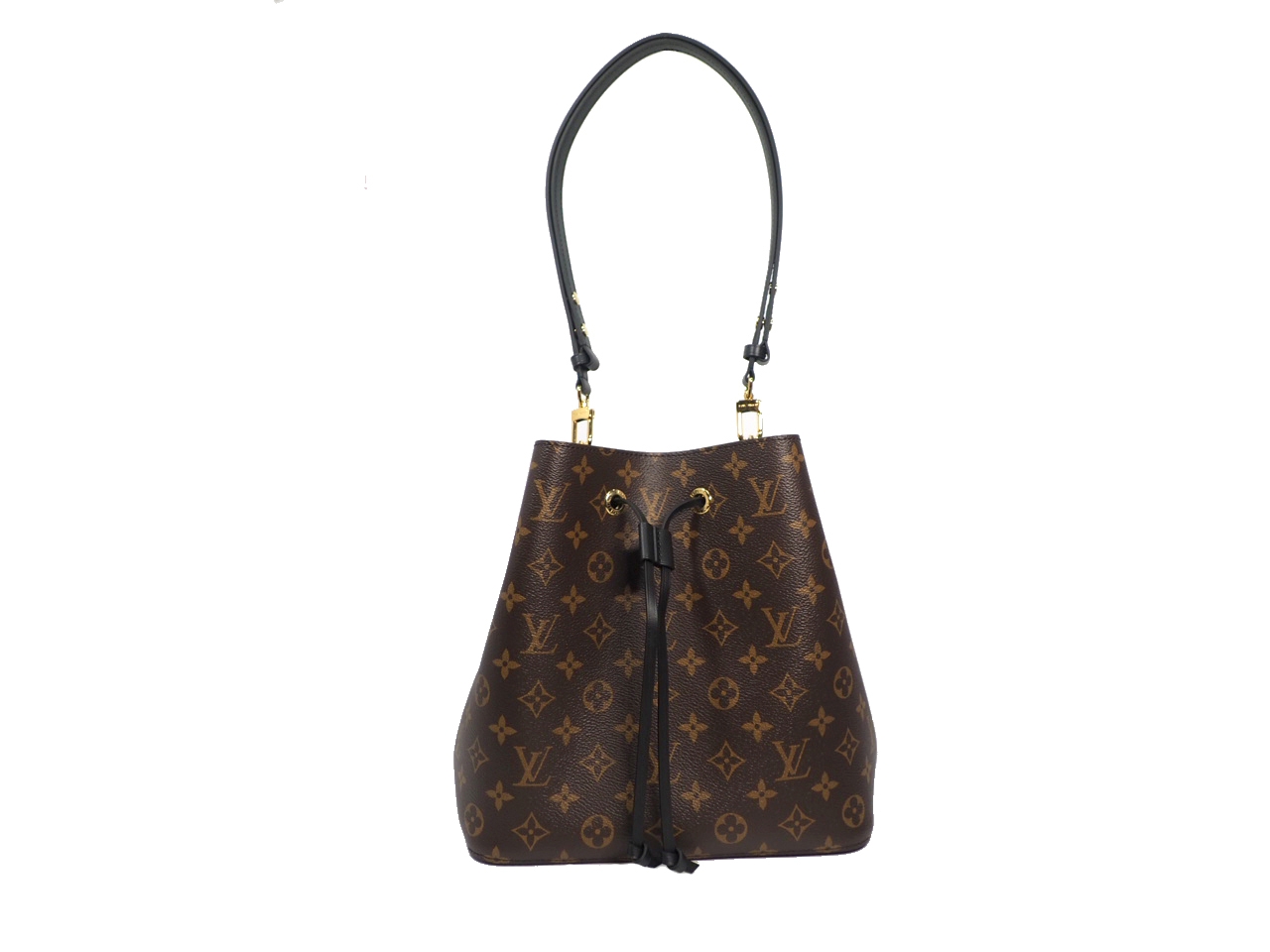 Louis Vuitton M44020 Black NEONOE MM Monogram Canvas Bucket Bag-0