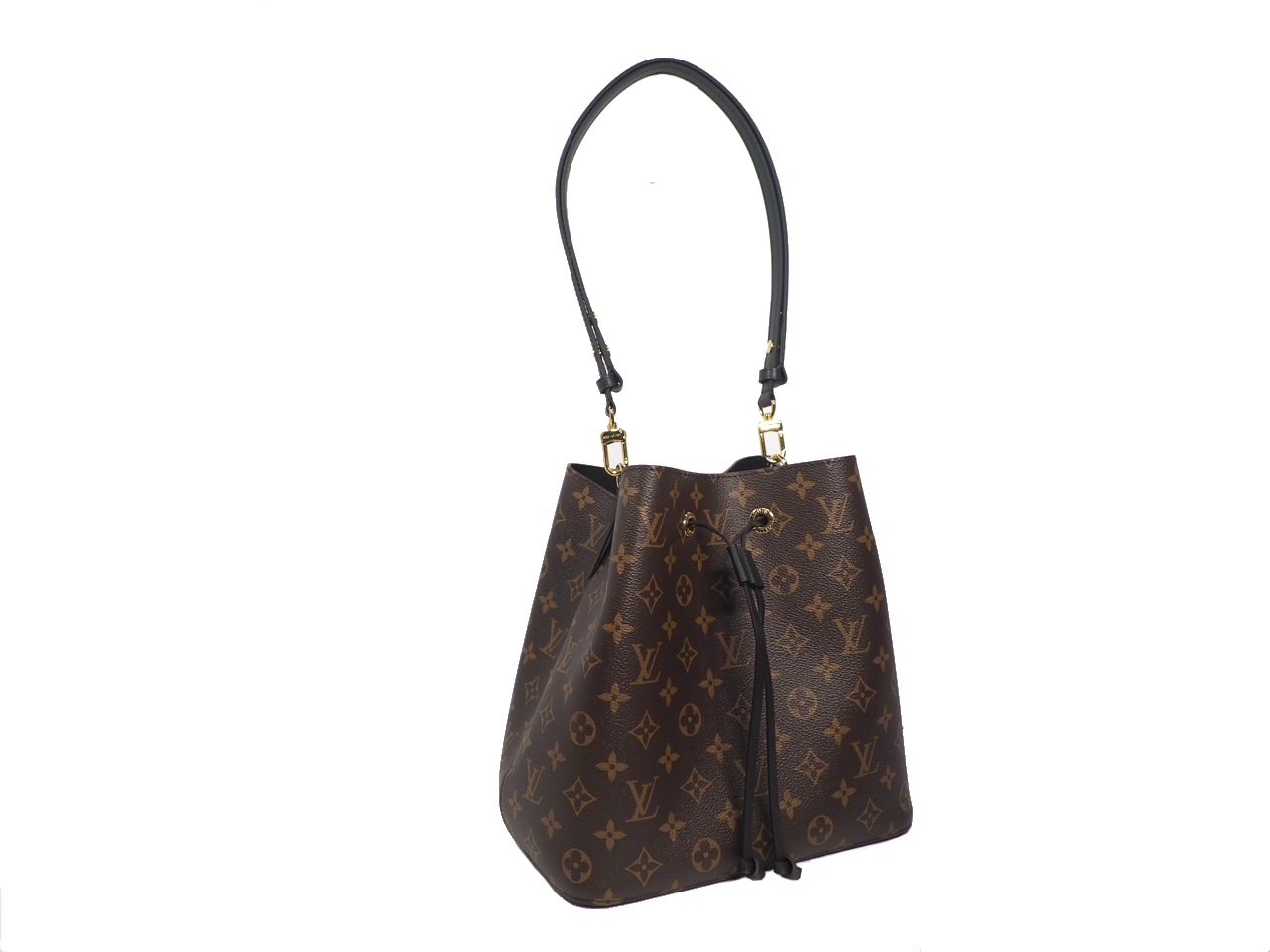 Louis Vuitton M44020 Black NEONOE MM Monogram Canvas Bucket Bag-38366