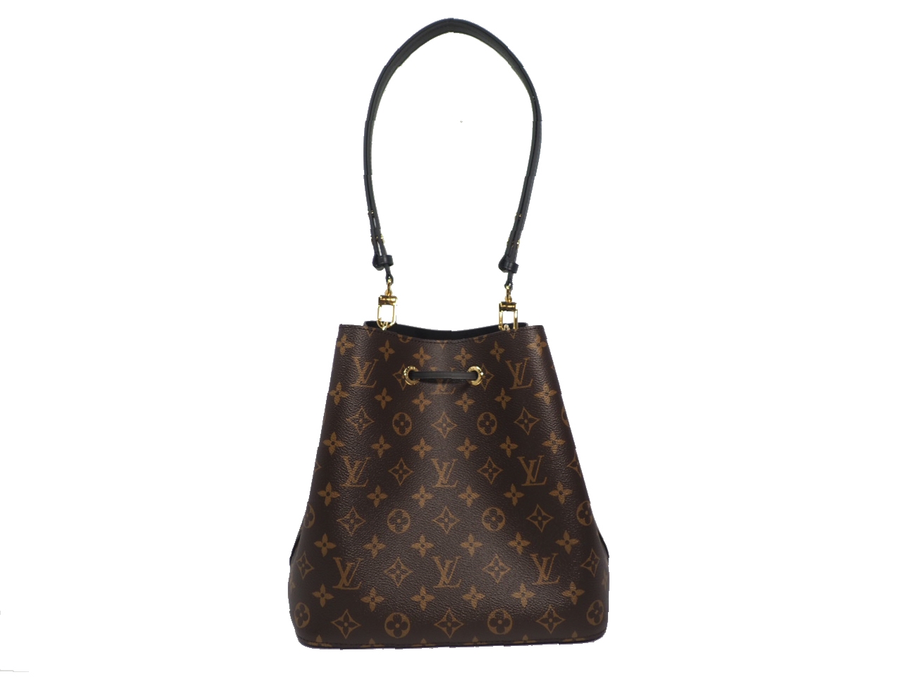 Louis Vuitton M44020 Black NEONOE MM Monogram Canvas Bucket Bag-38364