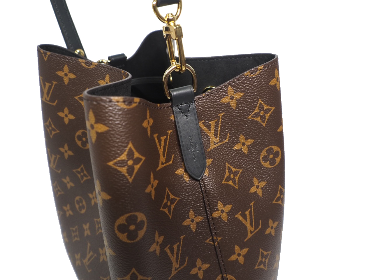 Louis Vuitton M44020 Black NEONOE MM Monogram Canvas Bucket Bag-38367