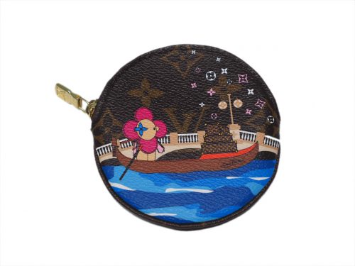 Christmas Limited Collection ! Louis Vuitton M68485 Monogram Round Coin Purse -Venice in Gondola -0