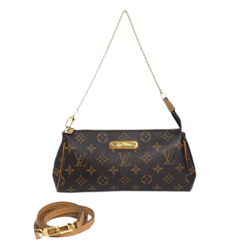 RESERVED ! Louis Vuitton Monogram Canvas Eva Clutch 2-way Bag (DU0059) -0